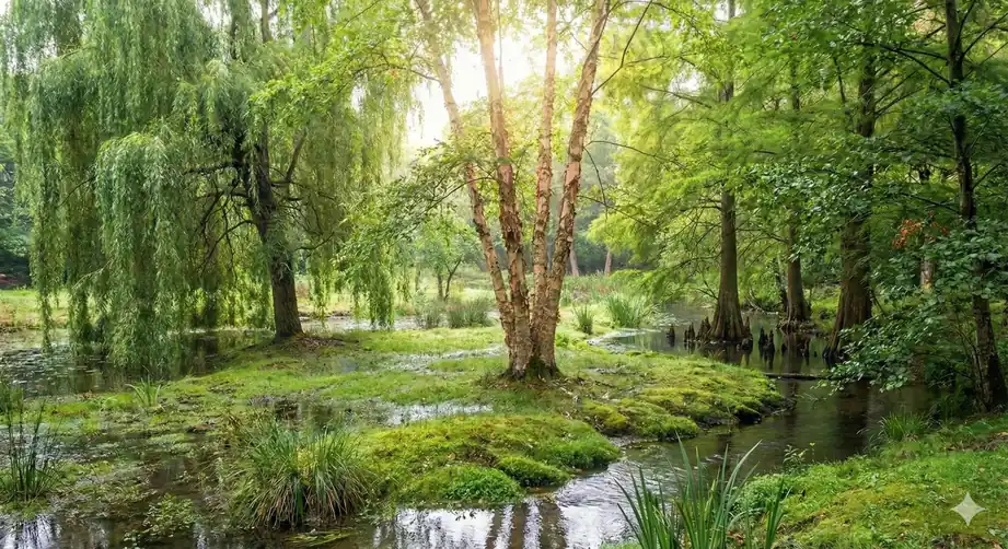 Quels arbres planter en terrain humide ? 10 options fiables